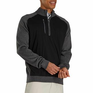 Men's Footjoy Golf Sweater Black NZ-554817